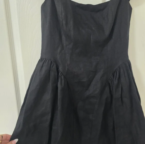 Reformation Oaklyn Linen A Line Mini Dress Size 0 - Picture 4 of 8